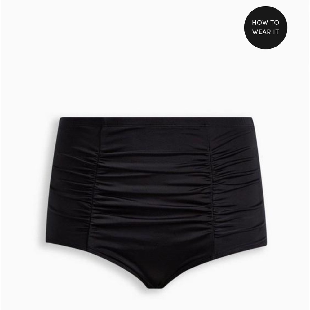 Torrid High Rise Ruched Swim Bottom - Picture 2 of 2